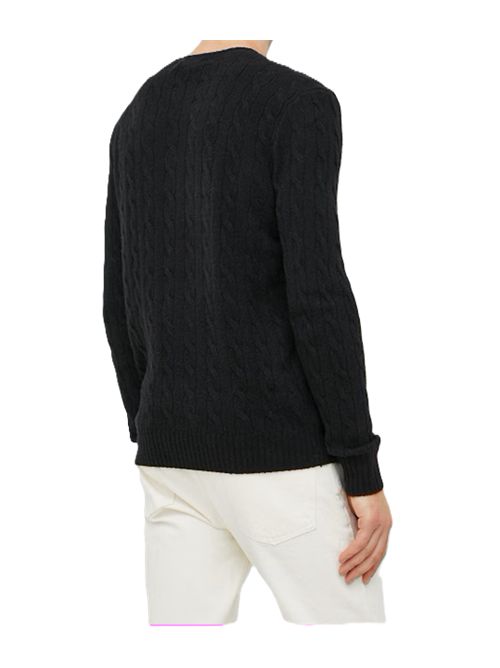 Cable-knit round-neck sweater Polo Ralph Lauren | 710876762001POLO BLACK